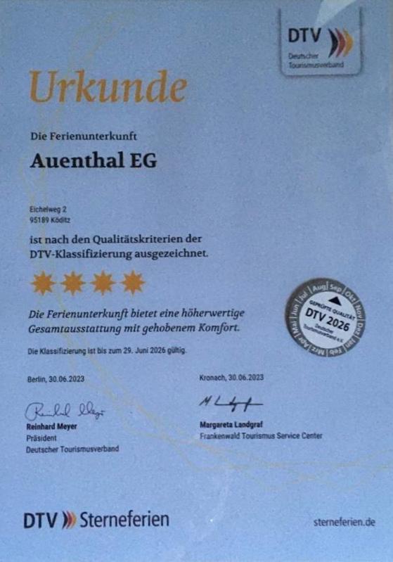 Ferienwohnung Auenthal Koditz 외부 사진